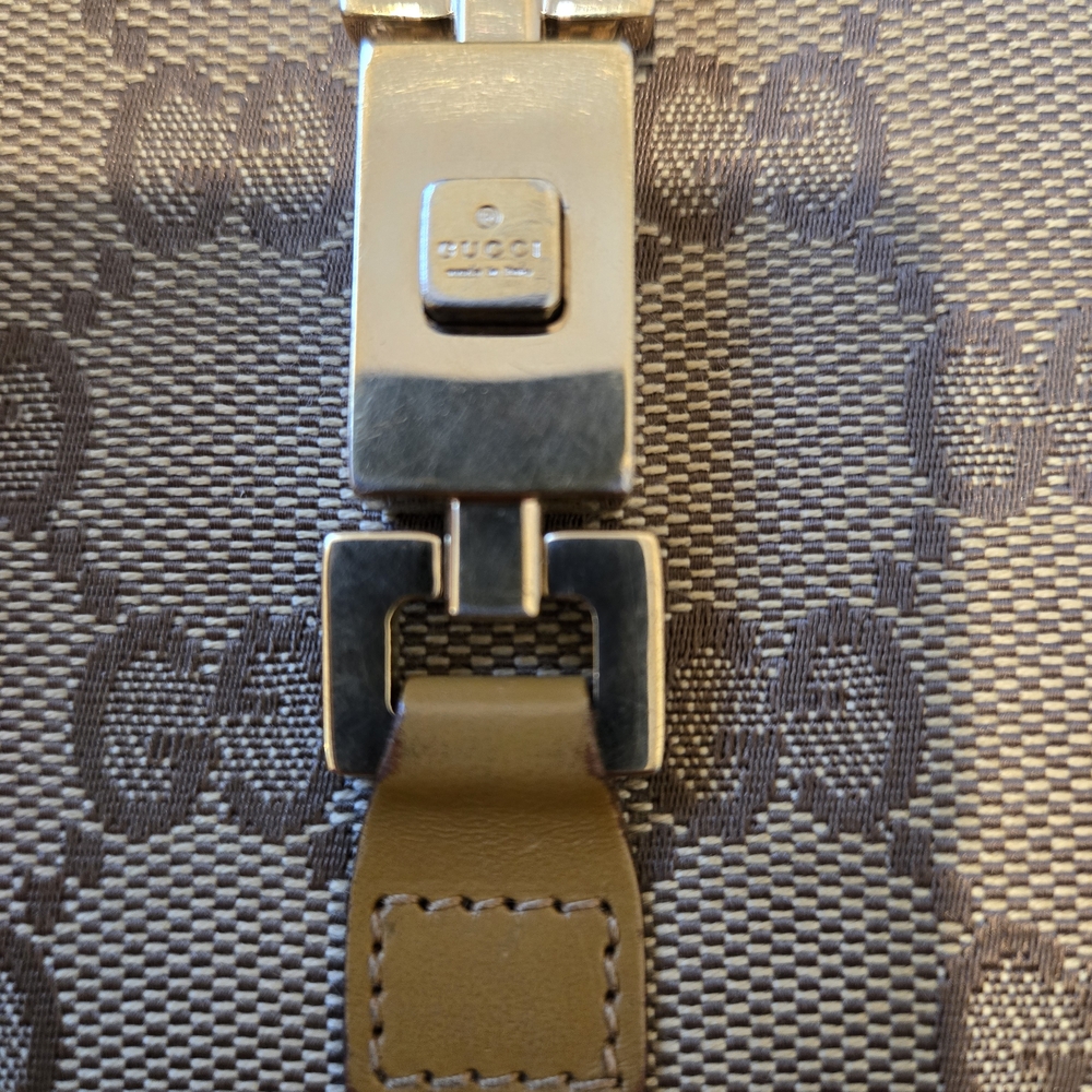 GucciVintage GG Canvas Jackie Compact Bifold Compact Wallet Pre-owned Excellent - Picture 7 of 17